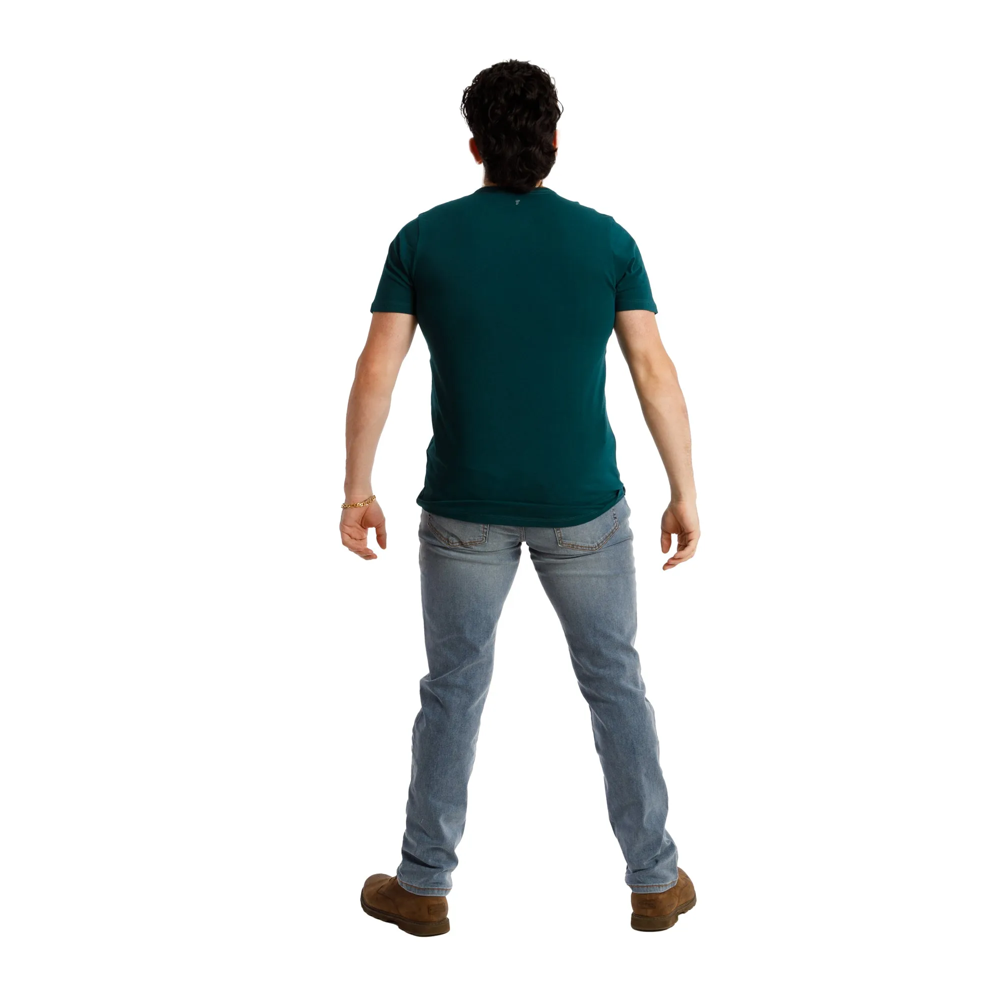 Organic Crew Neck T-Shirt / Teal