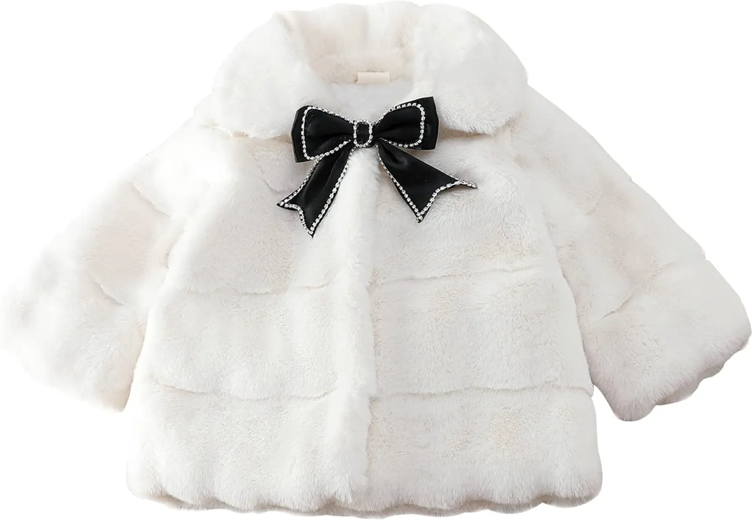 Panegy Baby Girl Winter Fur Coat Fuzzy Cute Warm Cape Jacket Cloak Overcoat 6 Months - 5 Years Thick Outwear