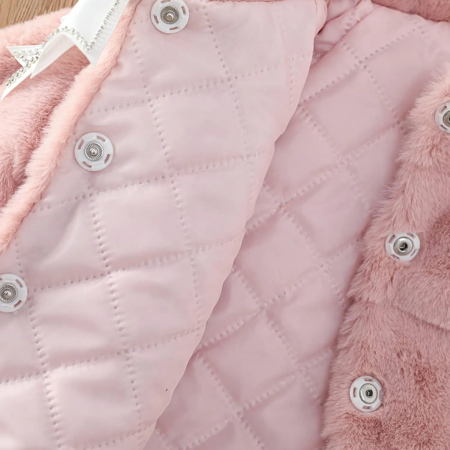 Panegy Baby Girl Winter Fur Coat Fuzzy Cute Warm Cape Jacket Cloak Overcoat 6 Months - 5 Years Thick Outwear