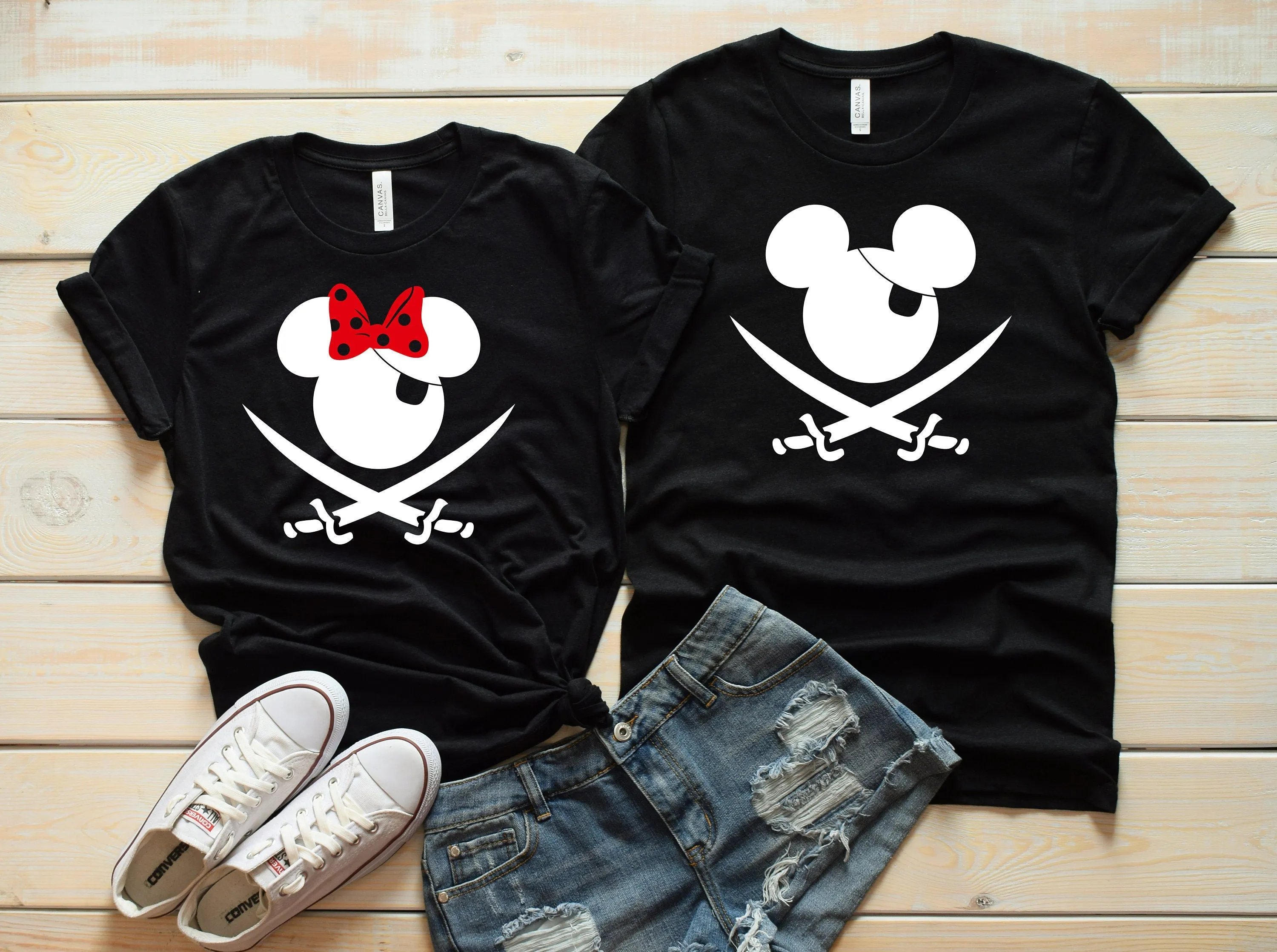 Pirate Minnie & Mickey Shirts - Disney Couples - Matching Shirts