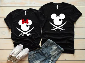 Pirate Minnie & Mickey Shirts - Disney Couples - Matching Shirts