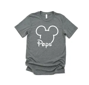 Pops Mickey Mouse t shirt - Disney Trip Matching Shirts -Family Matching Disney Shirts - Custom Name