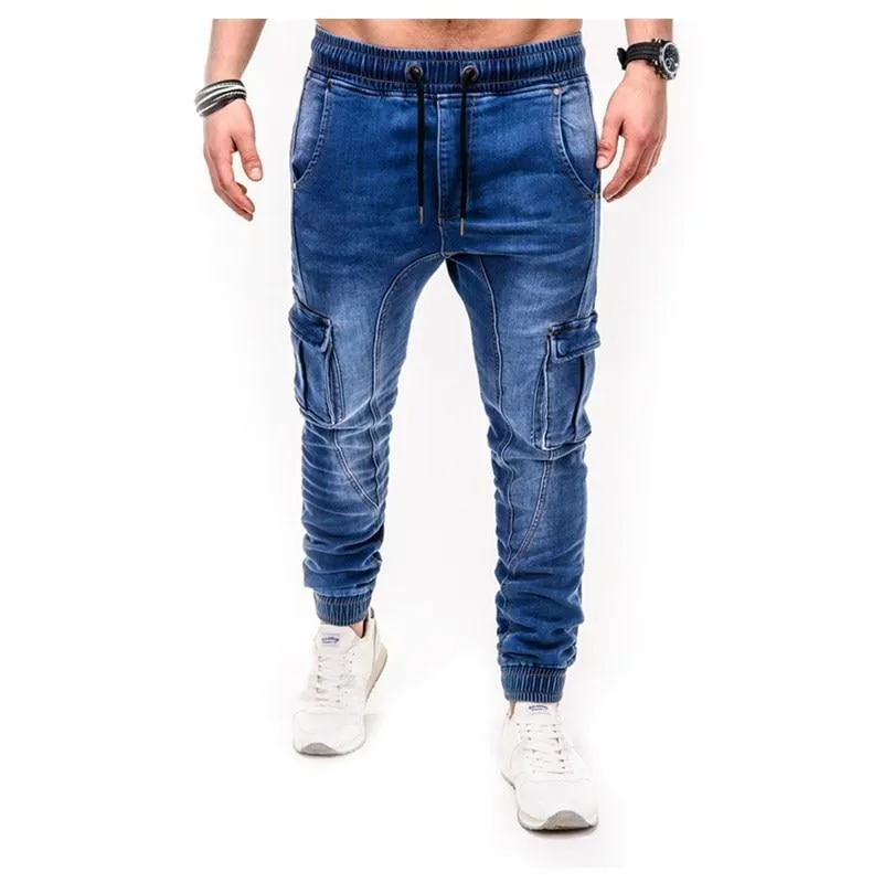 Premium Denim Cargo Joggers