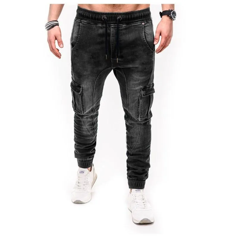Premium Denim Cargo Joggers