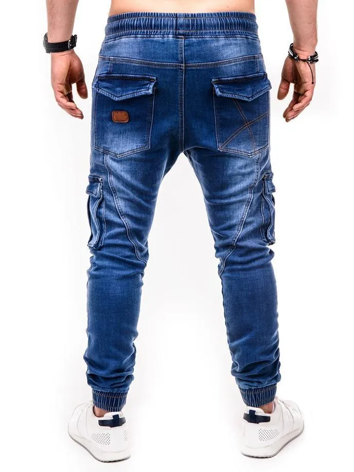 Premium Denim Cargo Joggers