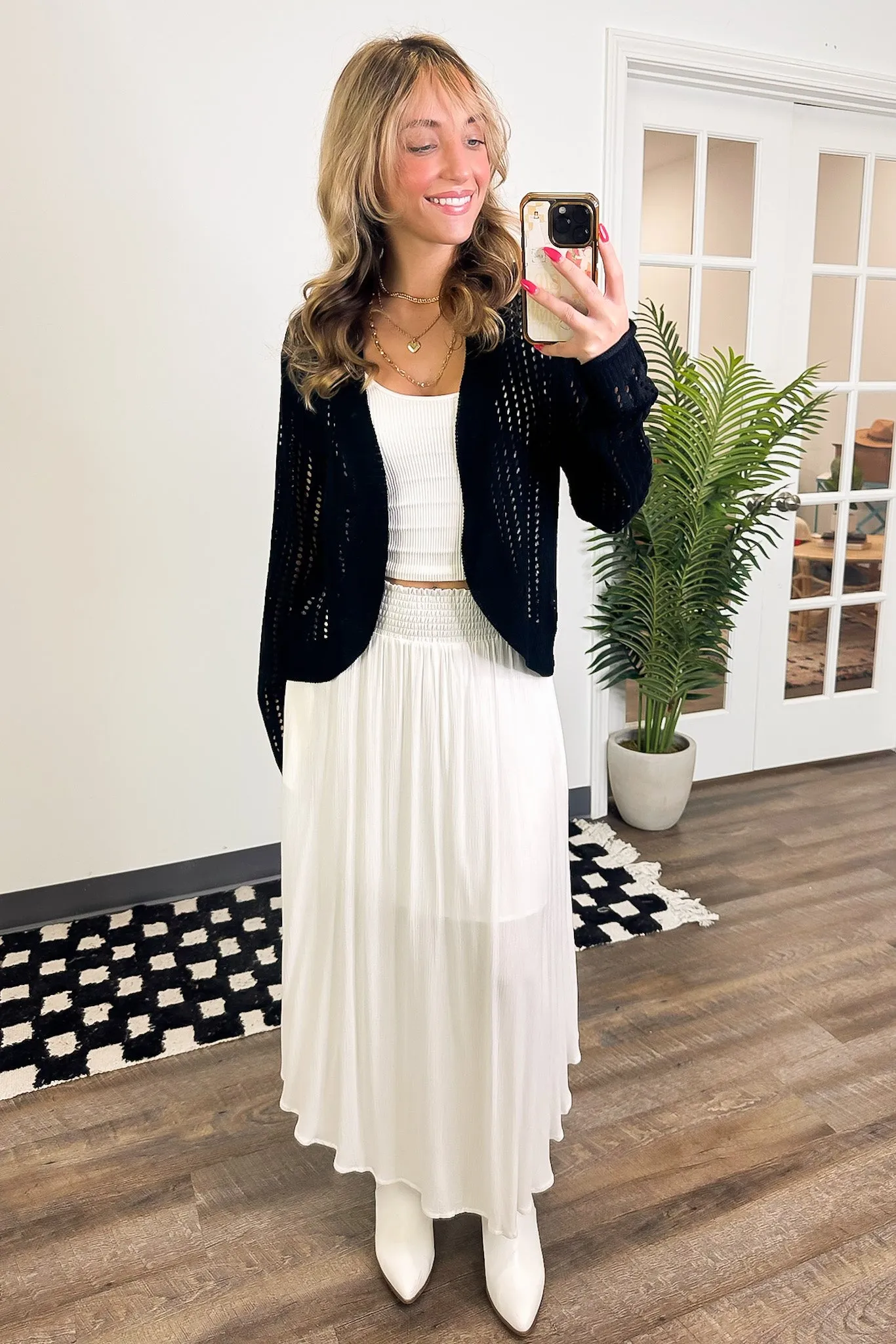 Prisilla Open Knit Pullover Cocoon Cardigan