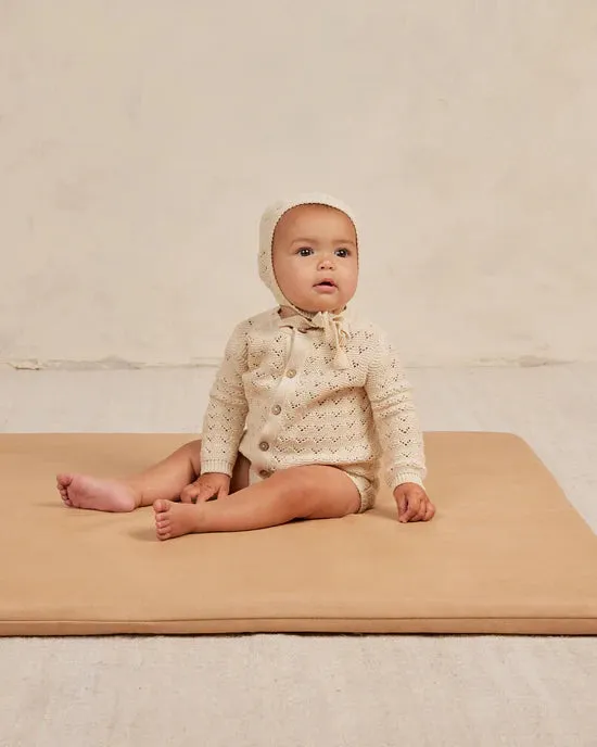 Quincy Mae Natural Scalloped Cardigan