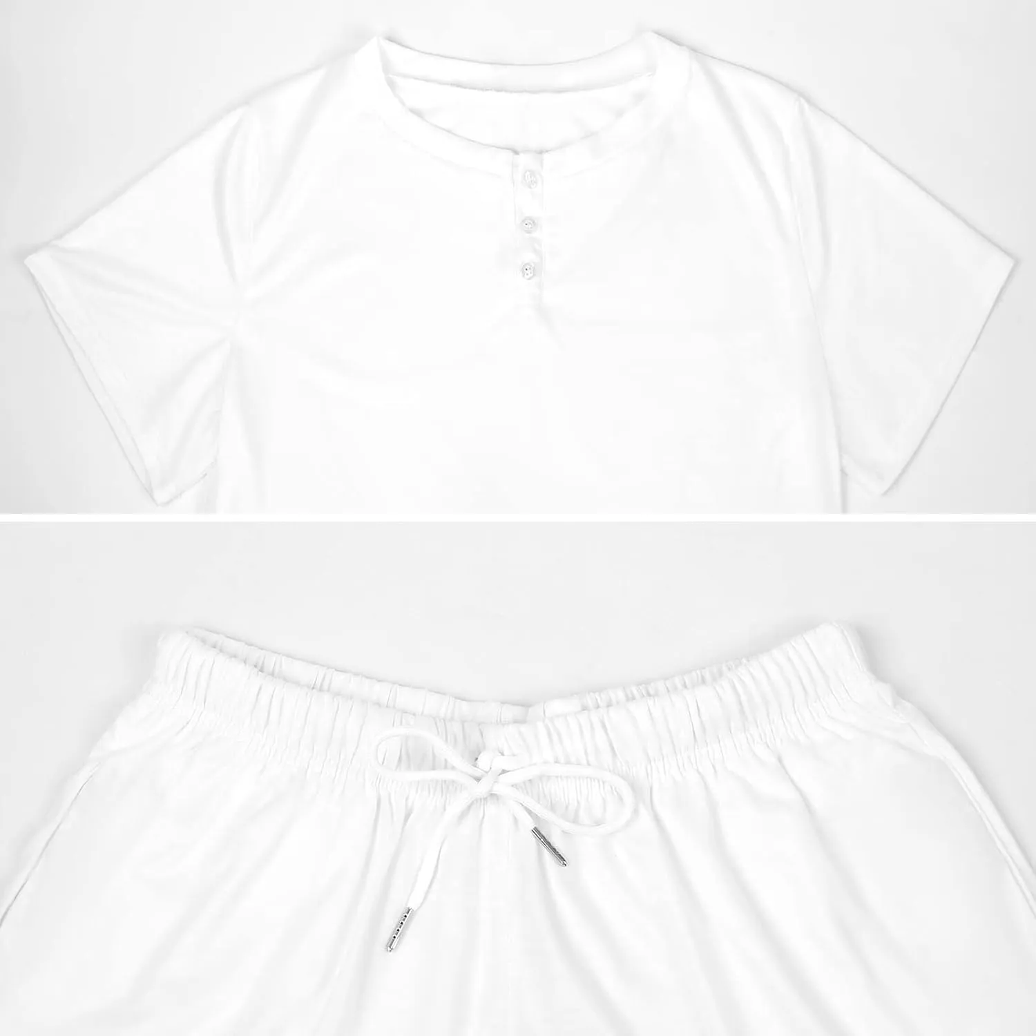 Rabbit Women's Pajama Sets Short Sleeve Shirt And Shorts Cozy Sleepwear Loungewear Pjs