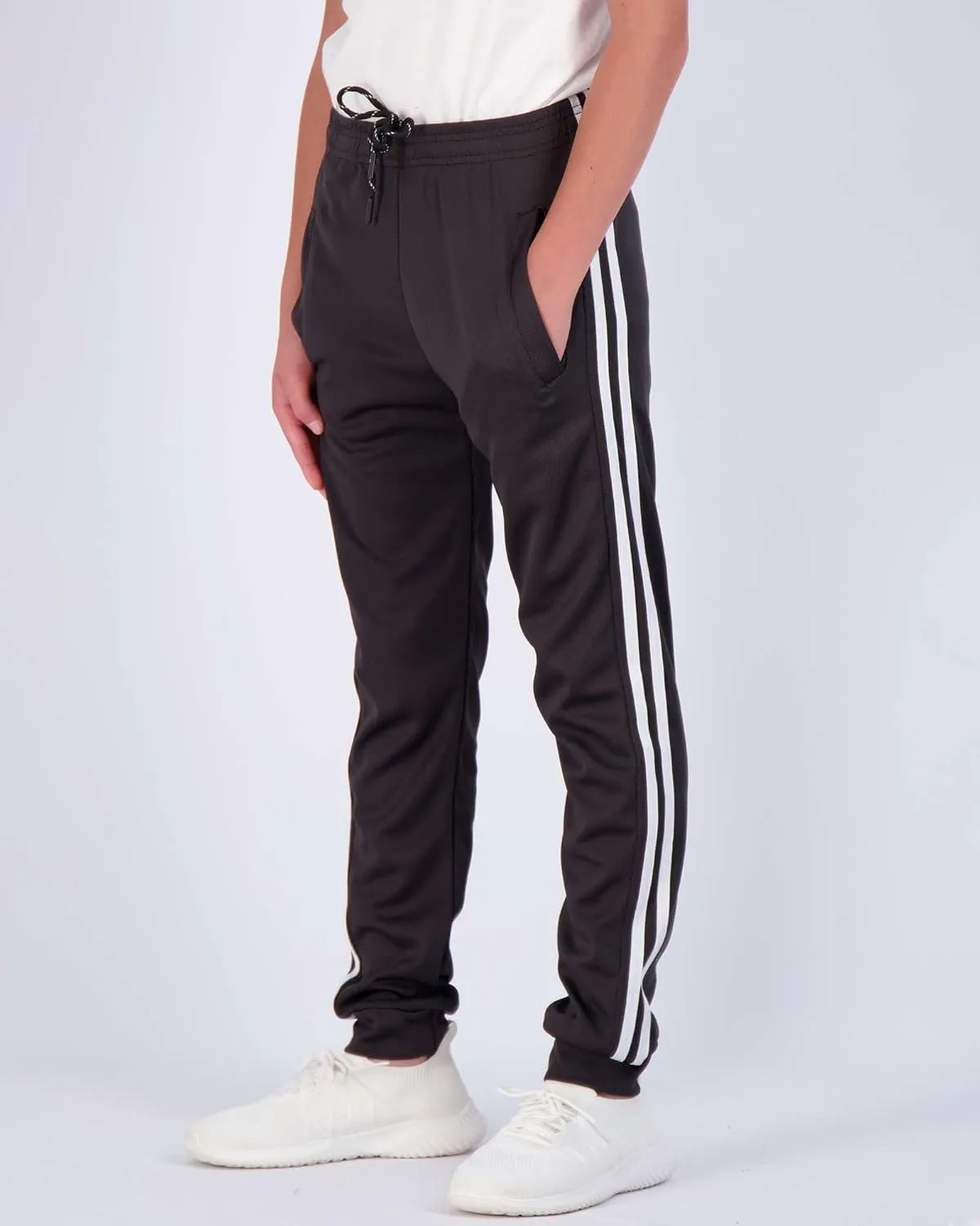 Real Essentials 3 Pack: Boy's Mesh Active Athletic Casual Jogger Sweatpants with Pockets