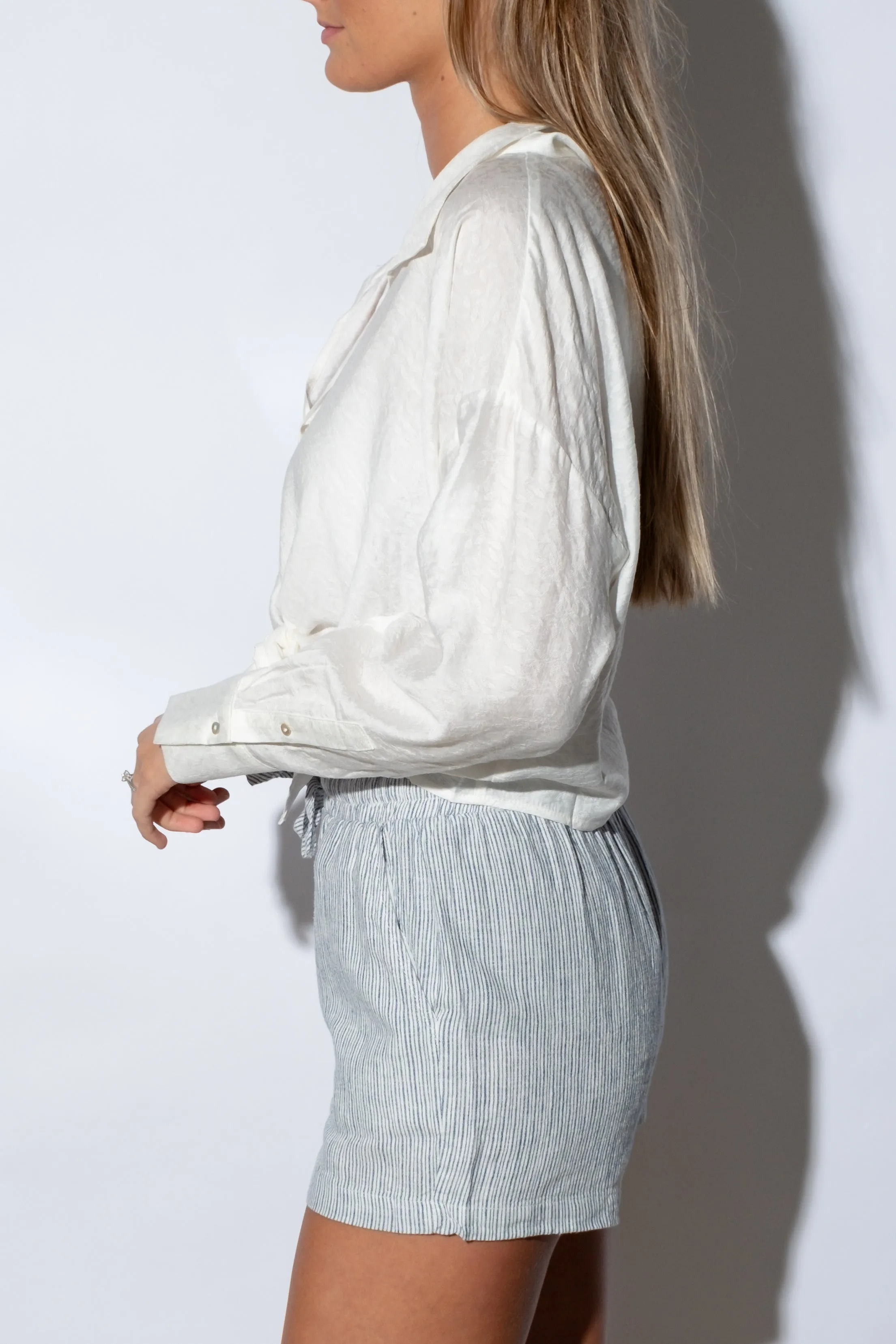 Shea Textured Tie Top