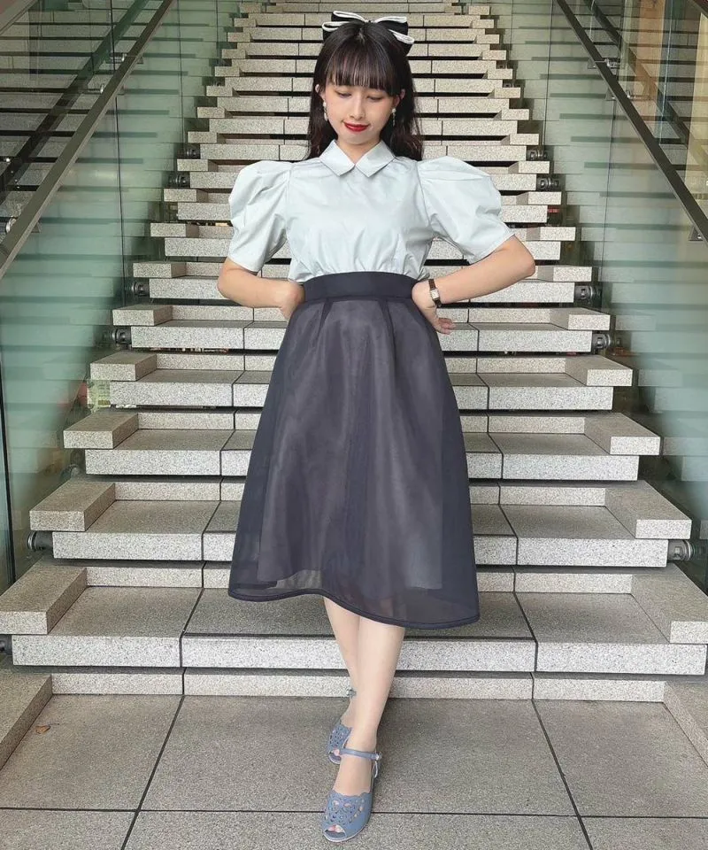 Sheer Clinoline Skirt / an3 Limited [51DG03p002].