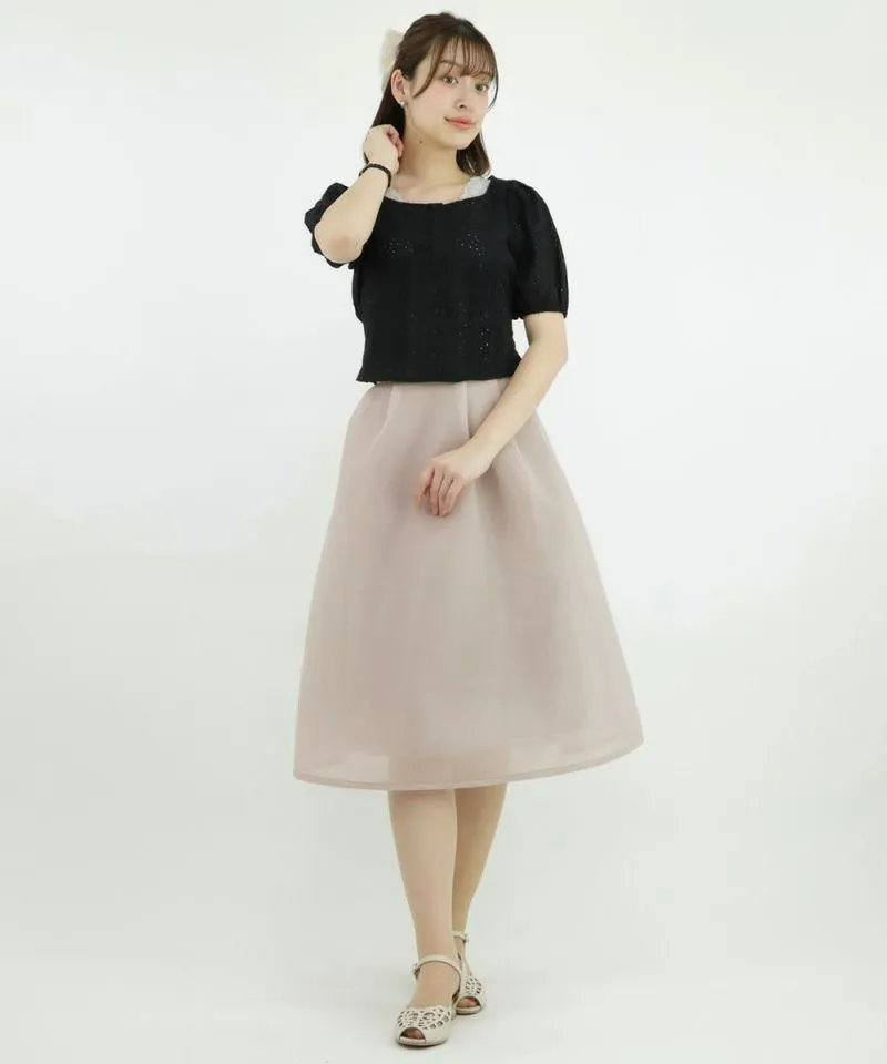 Sheer Clinoline Skirt / an3 Limited [51DG03p002].