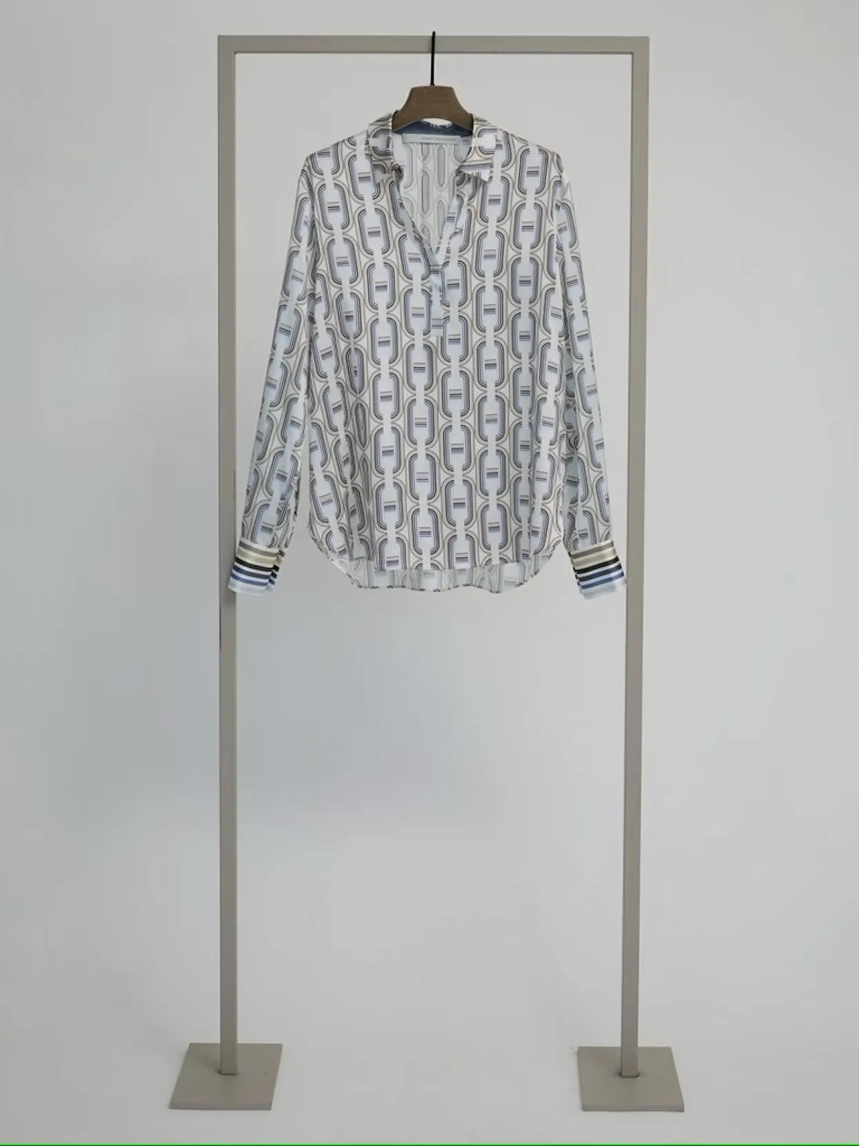 Silk Blouse in Seaside Multi