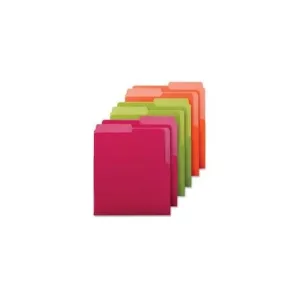 Smead Organized Up Heavyweight Vertical File Folder - Letter - 8 1/2" x 11" Sheet Size - 25 Sheet Capacity - Assorted - 6 / Pack