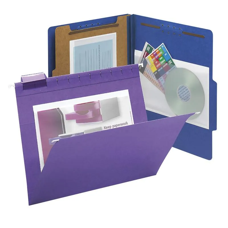 Smead Self-Adhesive Poly Pocket, 9" x 5-9/16", Clear, 100 per Box (68185)