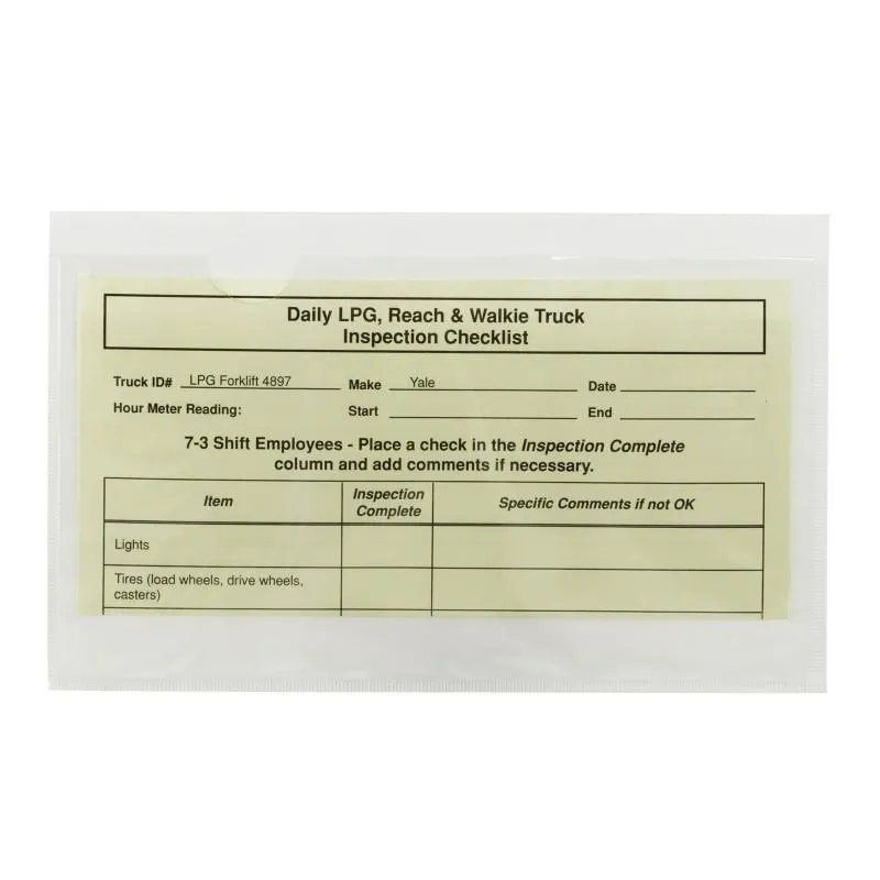 Smead Self-Adhesive Poly Pocket, 9" x 5-9/16", Clear, 100 per Box (68185)