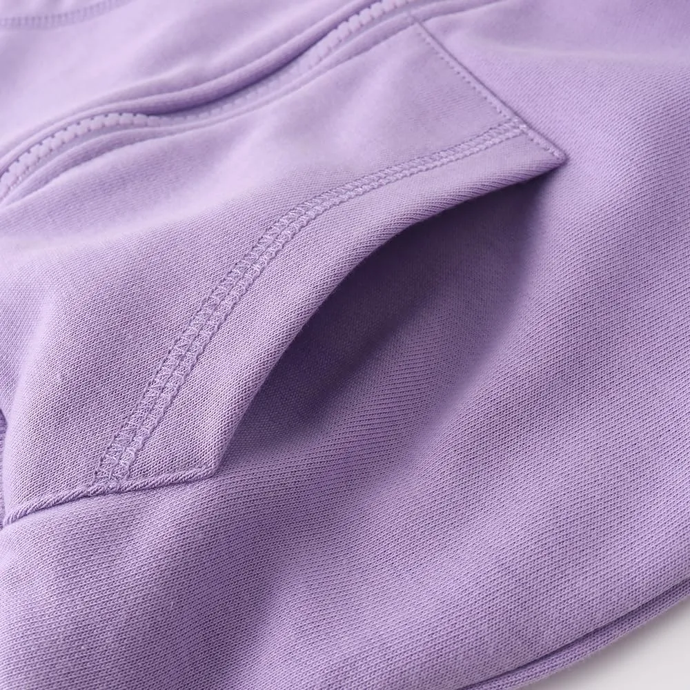 Spring&Gege Youth Solid Classic Hoodies Soft Hooded Full Zip Sweatshirts for Children (3-14 Years)