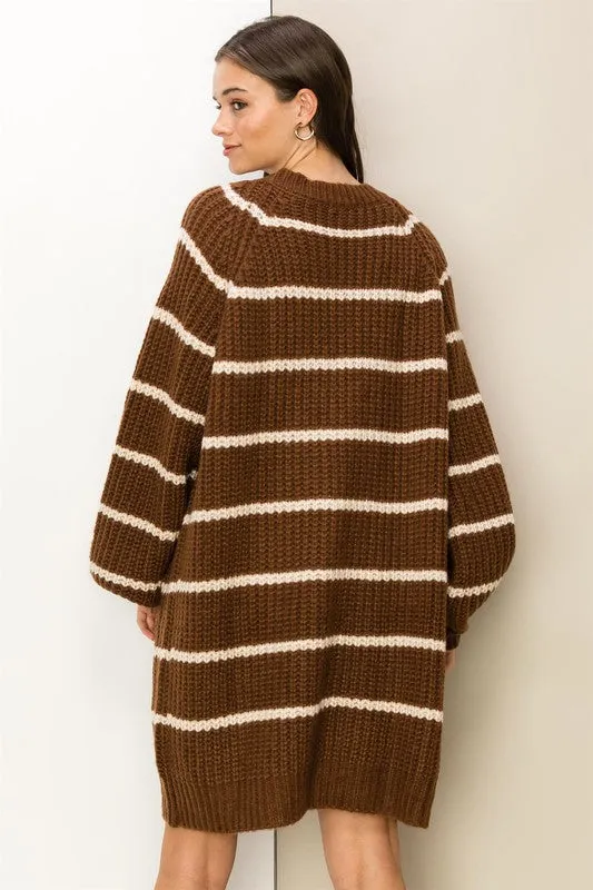 Staple Oversized Striped Sweater Cardigan