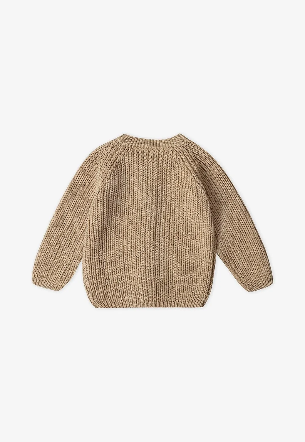 Stellou & friends 100% Cotton Chunky Ribbed Knitted Cardigan for Boys & Girls Ages 0-6 Years