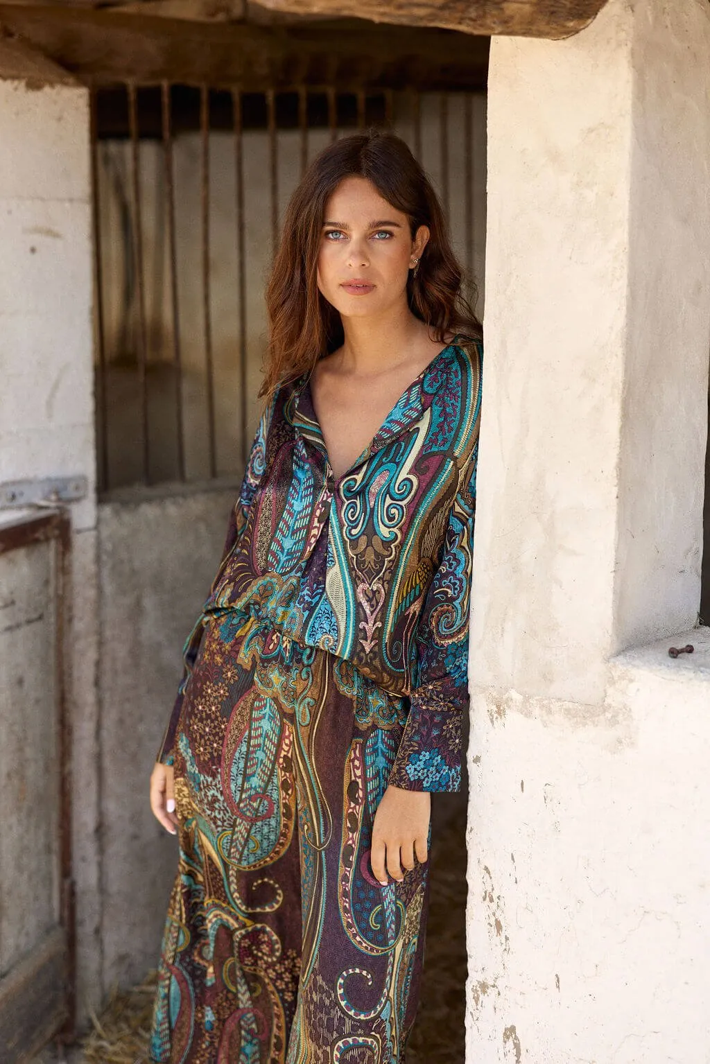 Suri Silk Blouse in Lutetia Print