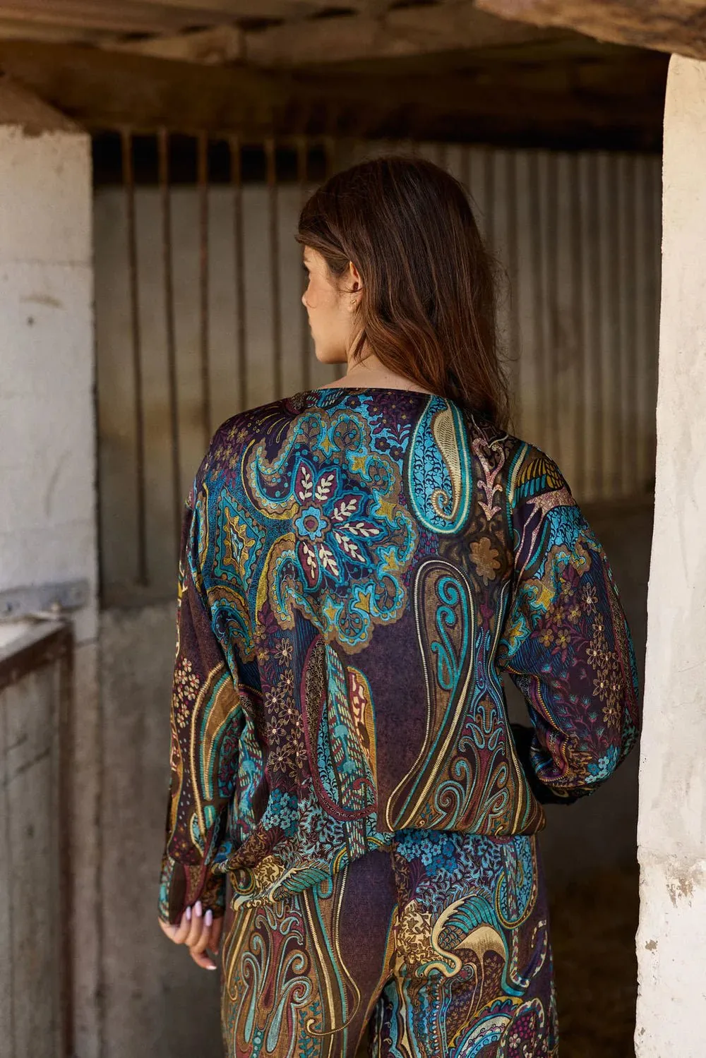 Suri Silk Blouse in Lutetia Print