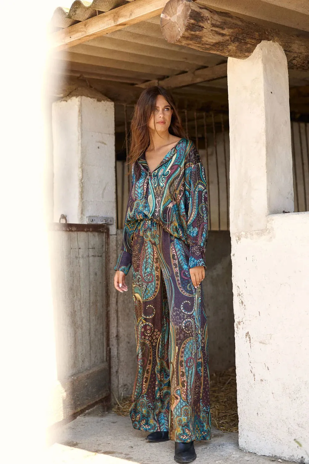 Suri Silk Blouse in Lutetia Print