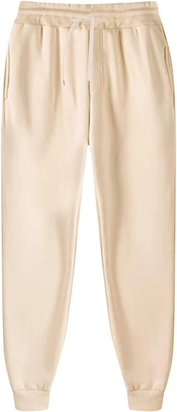 Sweatpants for Men Baggy Joggers Color Matching Athletic Pants Elastic Waist Sweat Pants Track Trousers with Pockets
