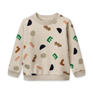 Sweatshirt - Thora - Graphic Alphabet Sandy