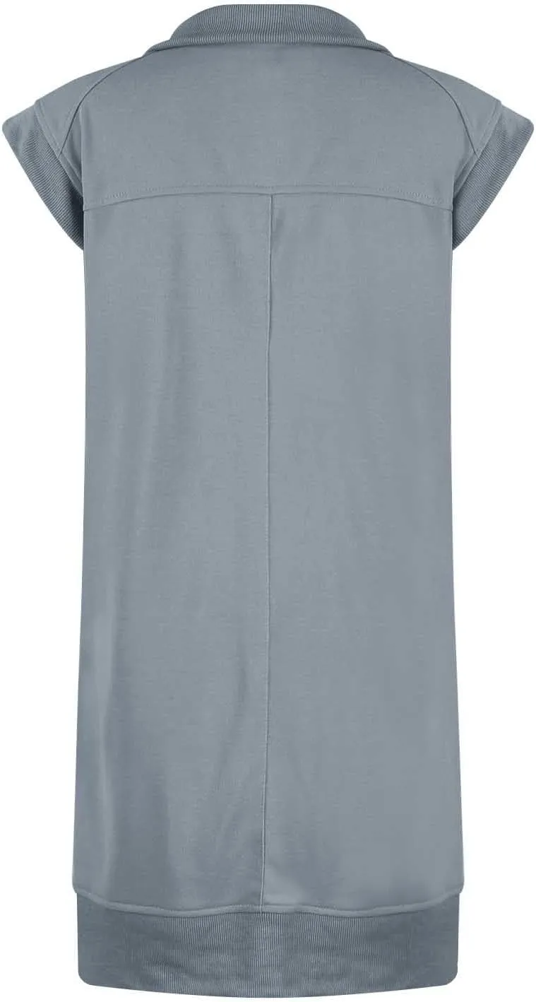 Tennis Dresses for Women 2024 Half Zip Summer Sweatshirts Plus Size Casual Solid Pullover Tees Long Tops with Pocket