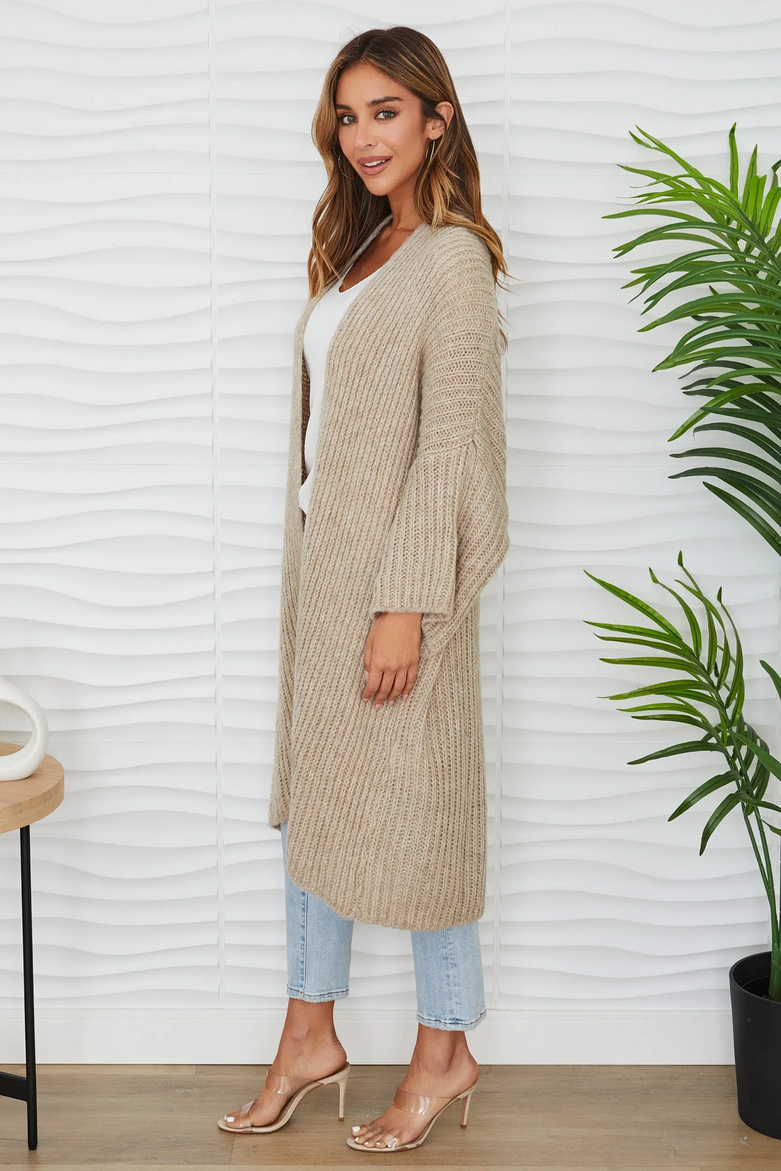 The Cozy Drop Sleeve Rib Knit Cardigan