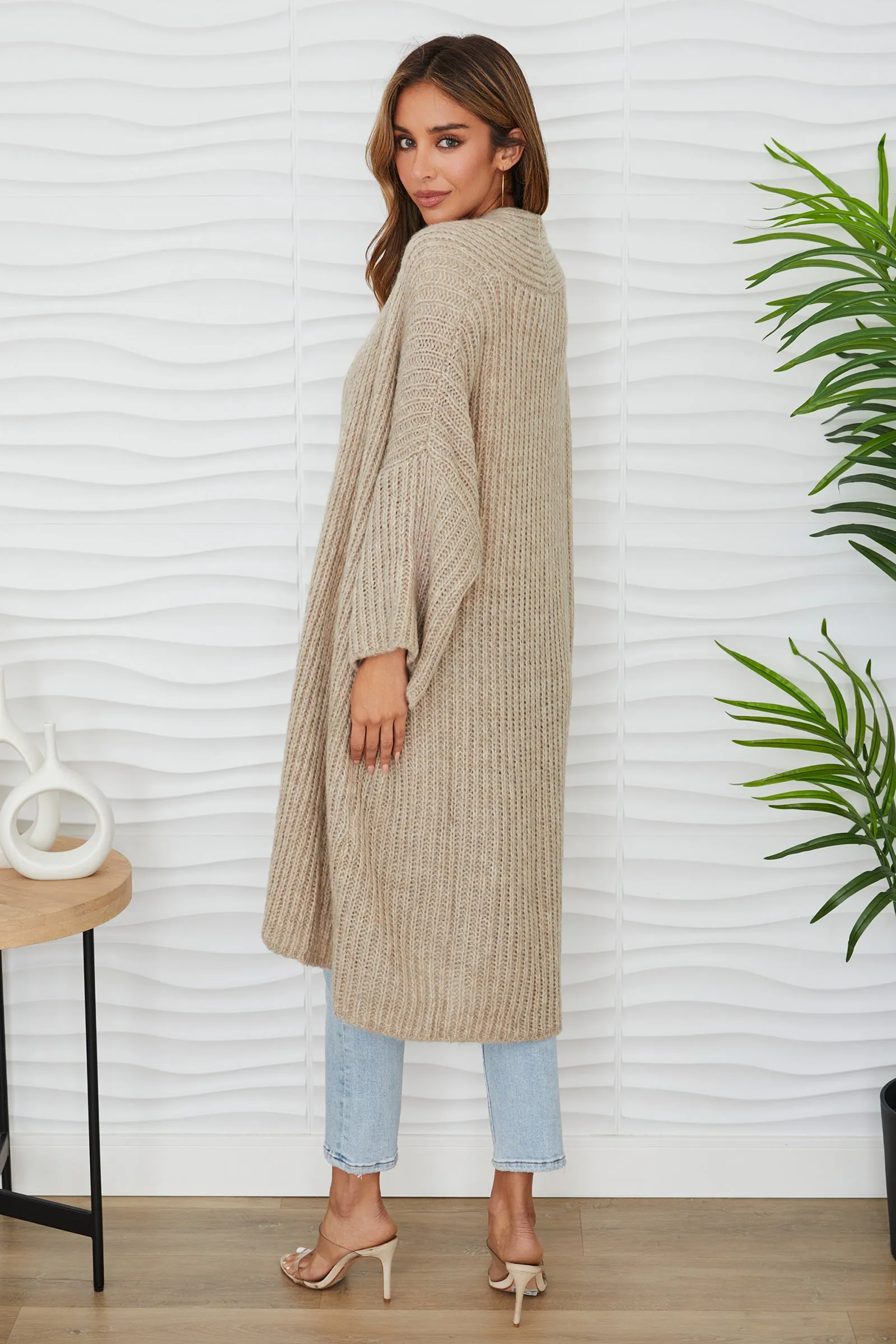 The Cozy Drop Sleeve Rib Knit Cardigan