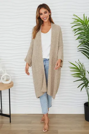 The Cozy Drop Sleeve Rib Knit Cardigan
