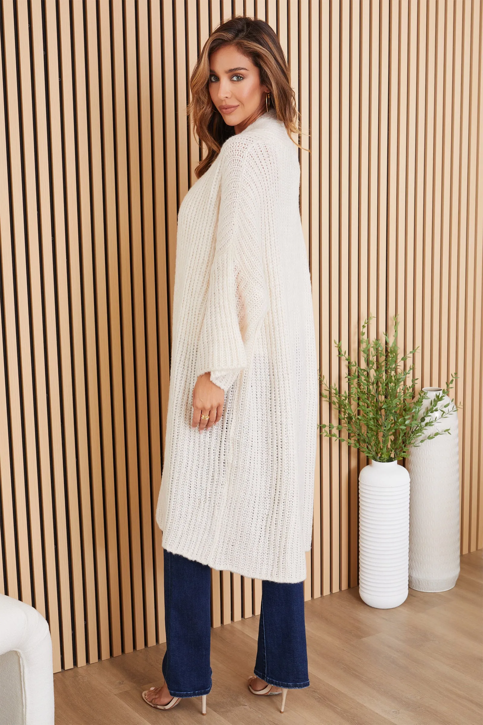 The Cozy Drop Sleeve Rib Knit Cardigan