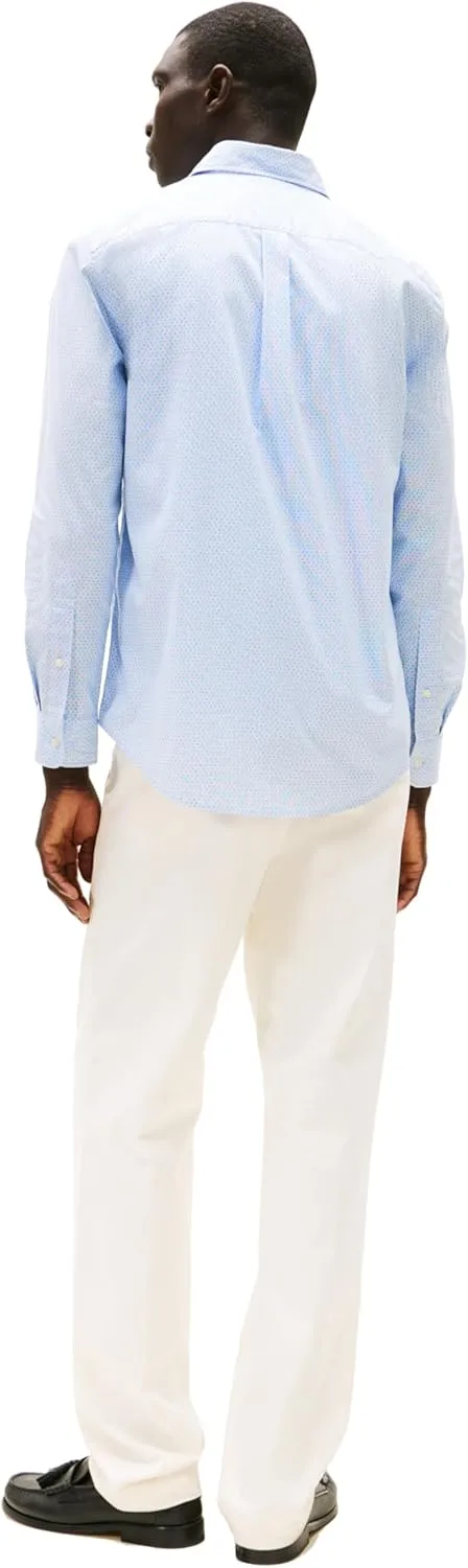 Tommy Hilfiger Long Sleeve Poplin Regular Fit, Men's Button Down Shirts, Also Available in Big and Tall