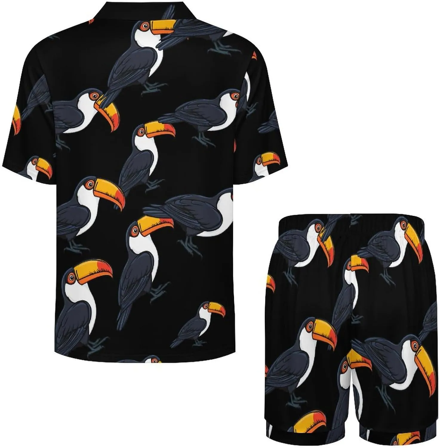 Toucan 2 Pcs Pajamas For Women Set Cozy Short Sleeve Sleepwear Nightwear Loungewear