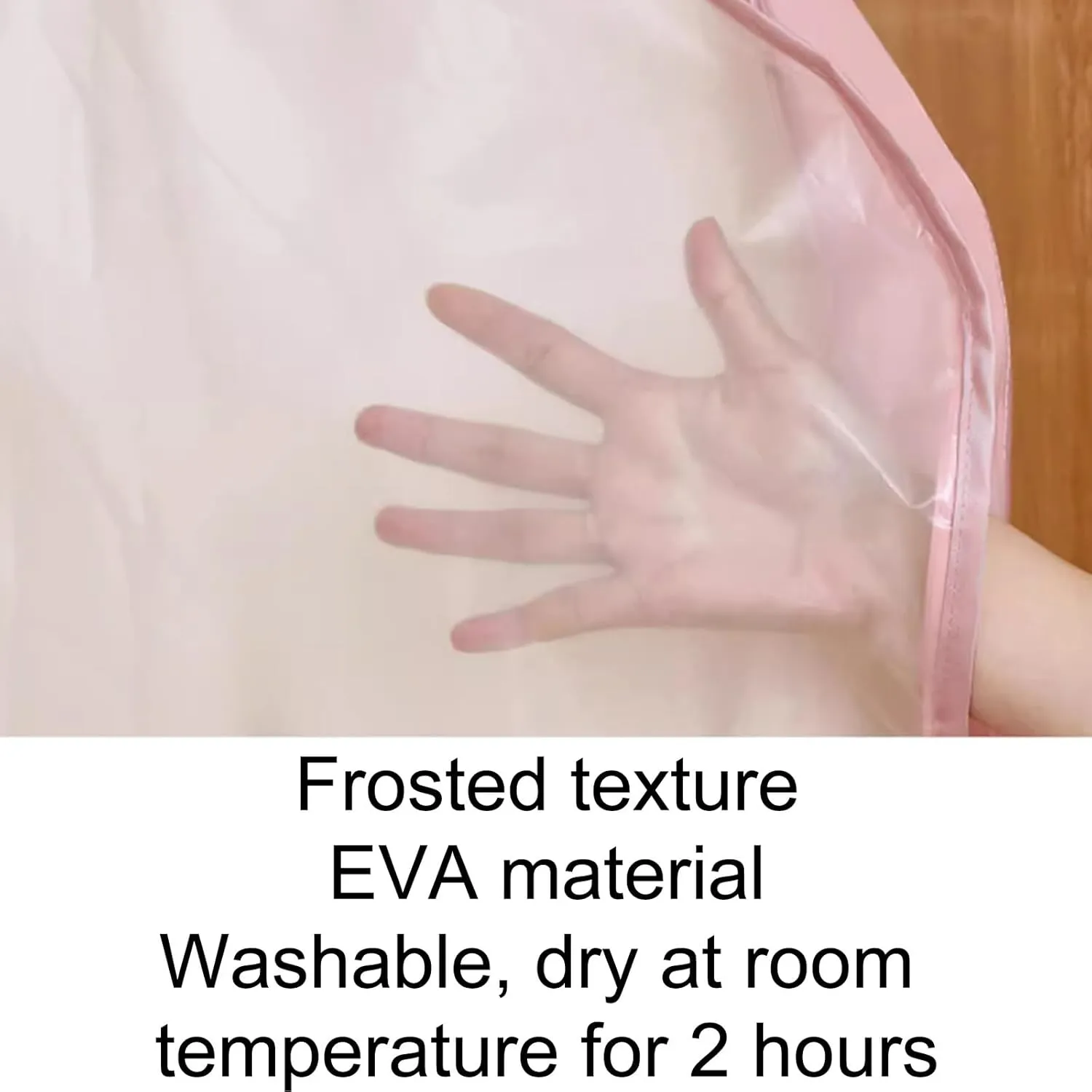 Translucent Garment Bags for Hanging Clothes, 2 Packs, PEVA Dress Bag for Hanging Clothes, for Closet Storage Travel(Brown,60x12x90cm/24x5x35in)
