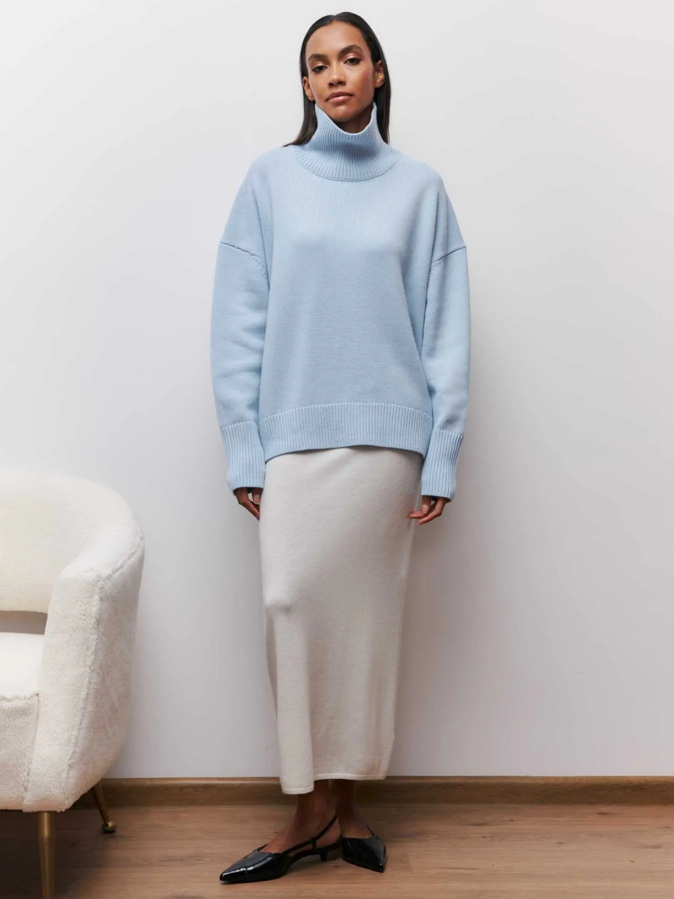 Vibrant Bold Oversized Turtleneck Sweater