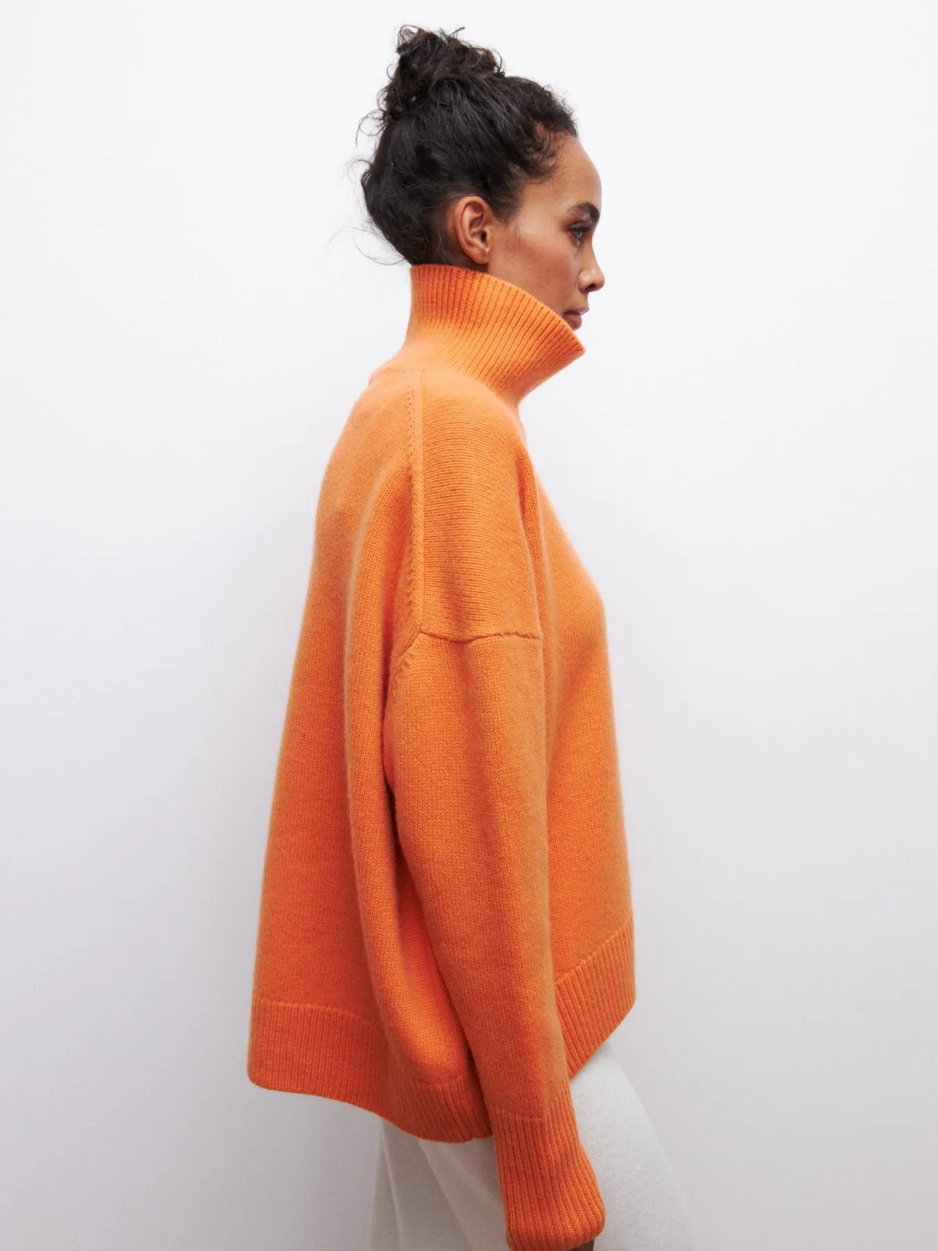 Vibrant Bold Oversized Turtleneck Sweater