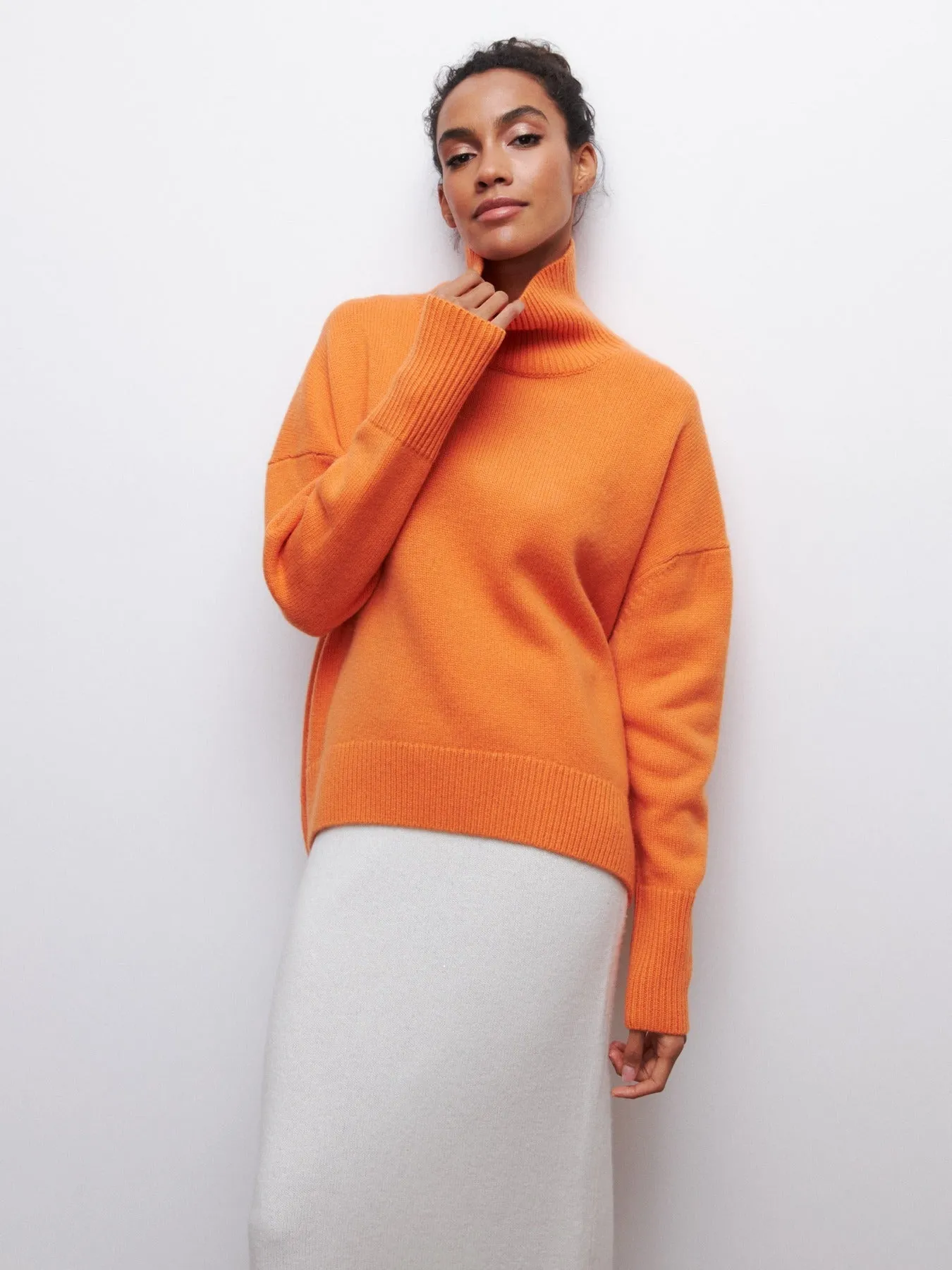 Vibrant Bold Oversized Turtleneck Sweater