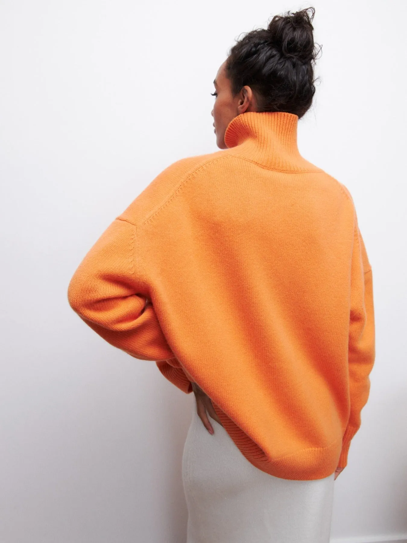 Vibrant Bold Oversized Turtleneck Sweater