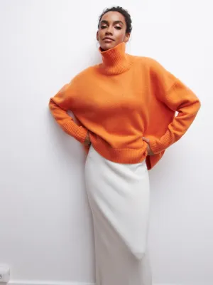 Vibrant Bold Oversized Turtleneck Sweater