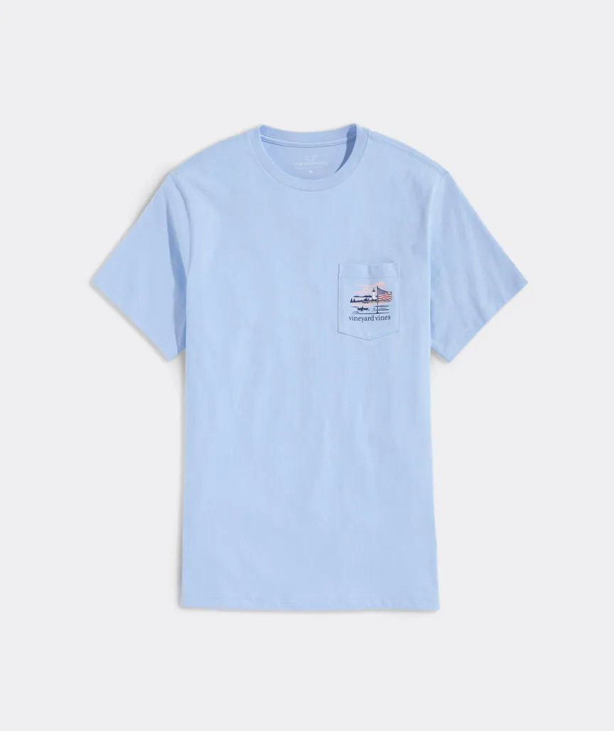 Vineyard Vines - Lighthouse Wakes Short-Sleeve Pocket Tee
