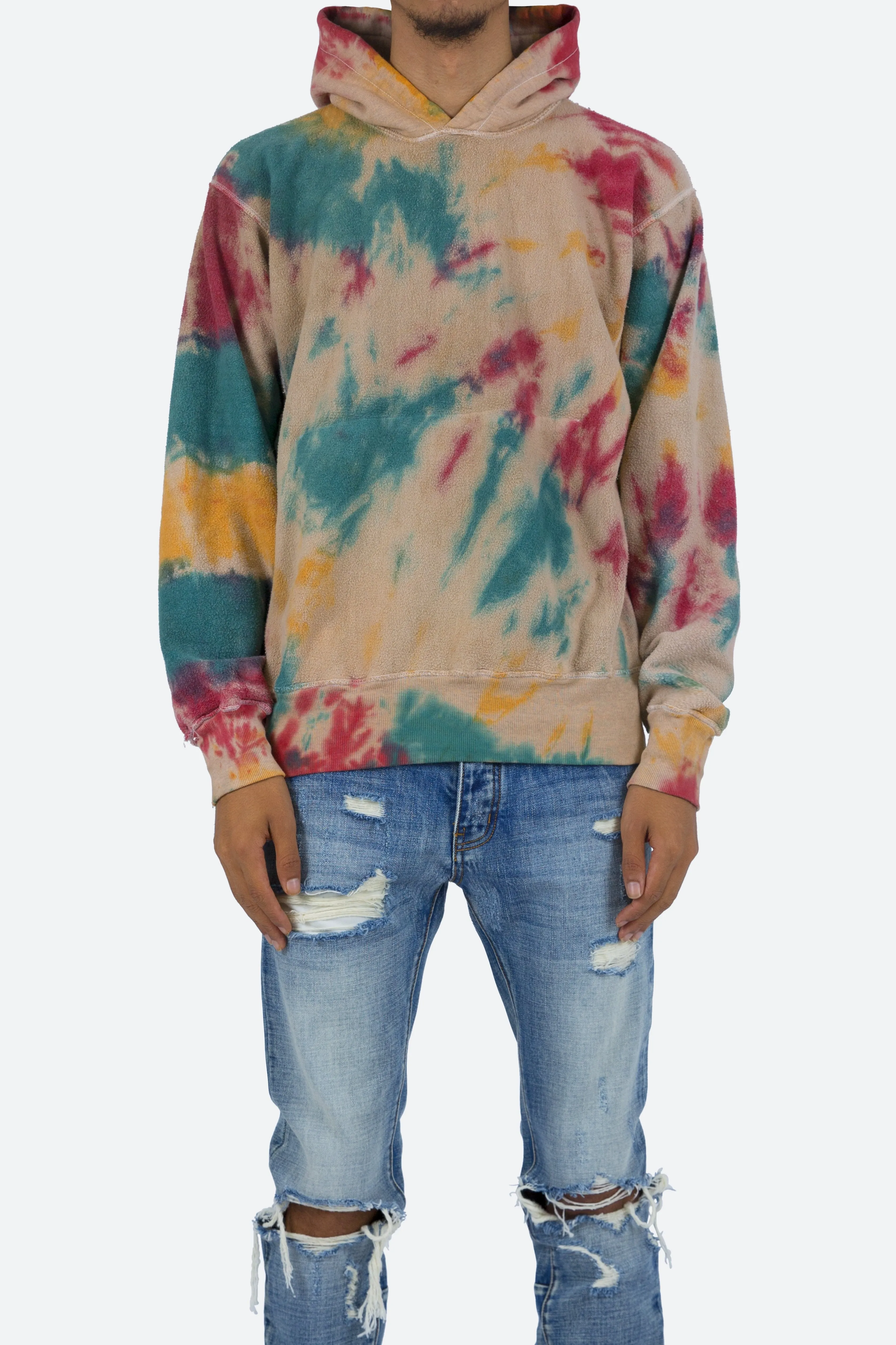 Vintage Champion Hoodie - Green/Yellow