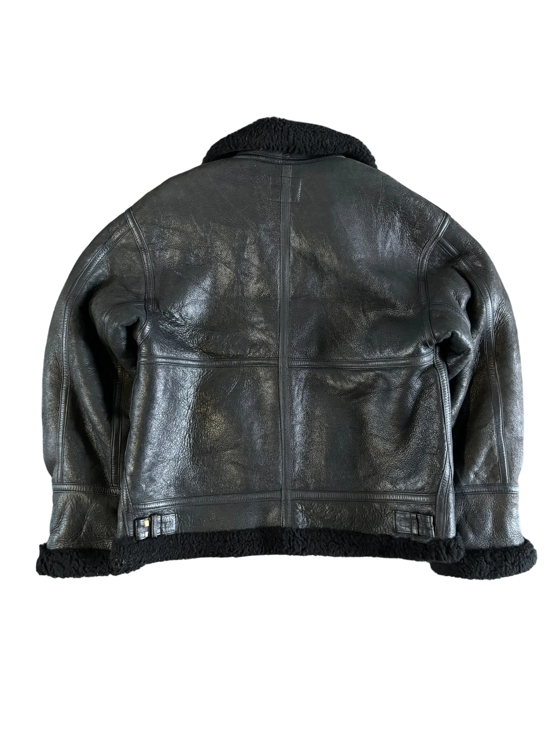 Vintage Us Military Leather Jacket - Black