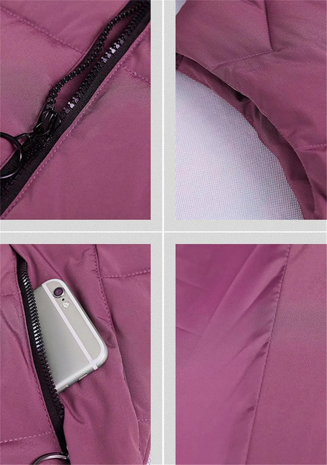 WIWIQS Women's Winter Sleeveless Hoodies Vest Solid Color Slim Fit Warm Coat with Pockets