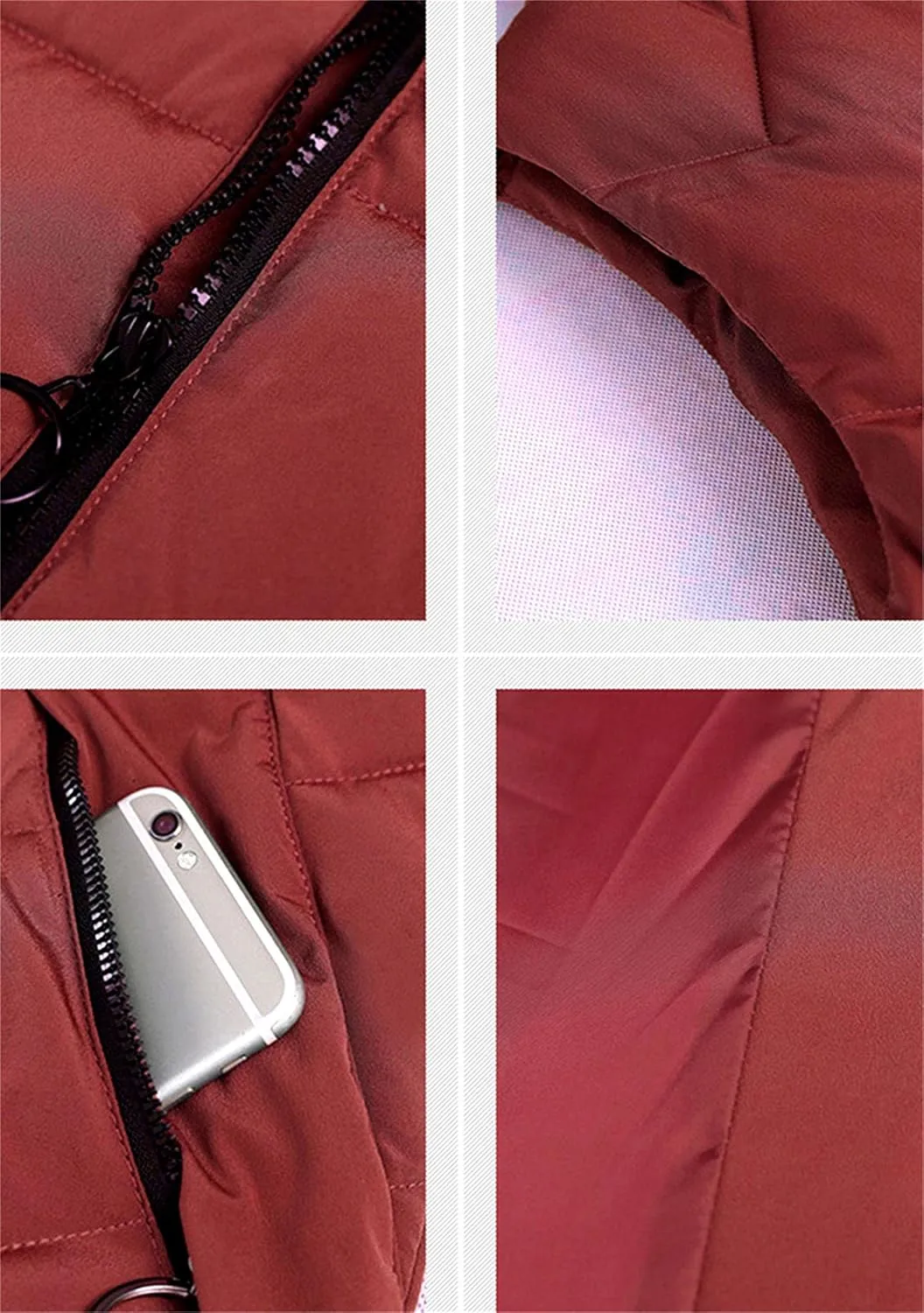 WIWIQS Women's Winter Sleeveless Hoodies Vest Solid Color Slim Fit Warm Coat with Pockets