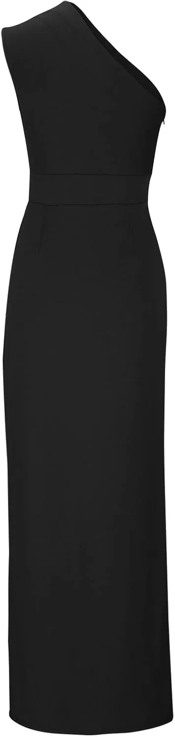 Womens Elegant Off Shoulder Dress High Waist Wrap Formal Dress Evening Party Maxi Bodycon Dress for Wedding, Cocktail