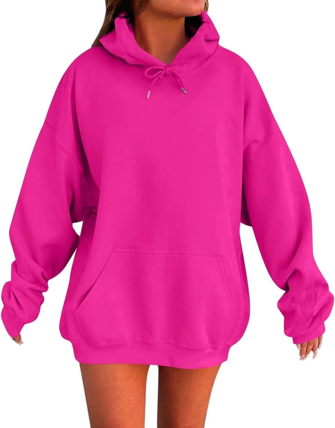 Womens Oversized Hoodies Drop Shoulder Cute Sweatshirts 2024 Fashion Pullover Tops Plus Size Trendy Preppy Outfits