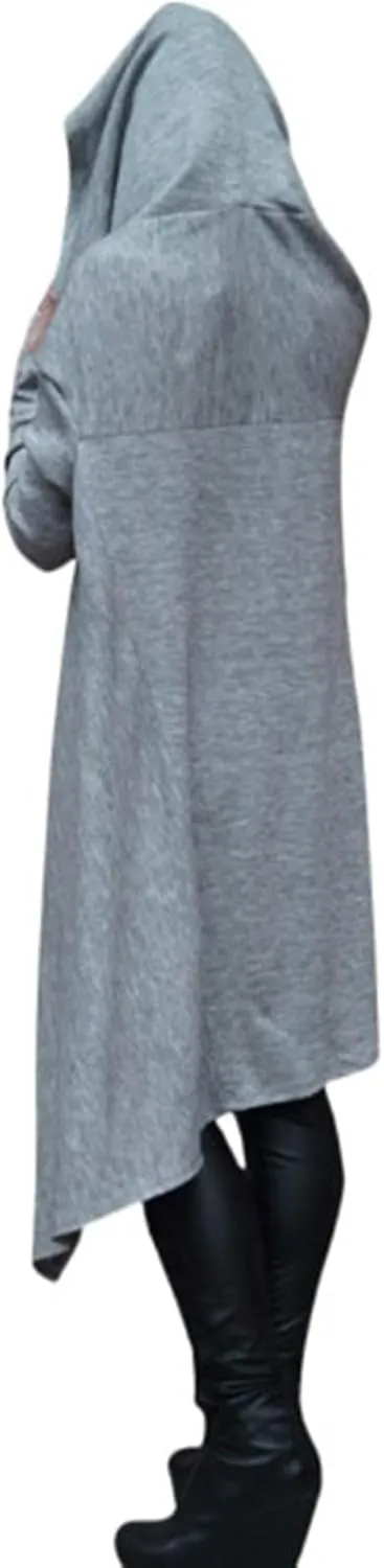 Womens Oversized Hoodies Plus Size Casual Asymmetrical Hem Long Hoodie Hooded Sweatshirt Pullover Tops with Pockets