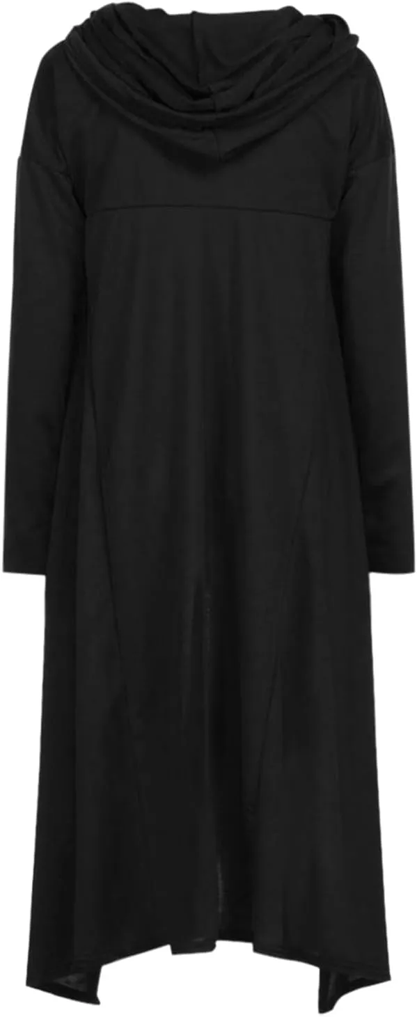 Womens Oversized Hoodies Plus Size Casual Asymmetrical Hem Long Hoodie Hooded Sweatshirt Pullover Tops with Pockets
